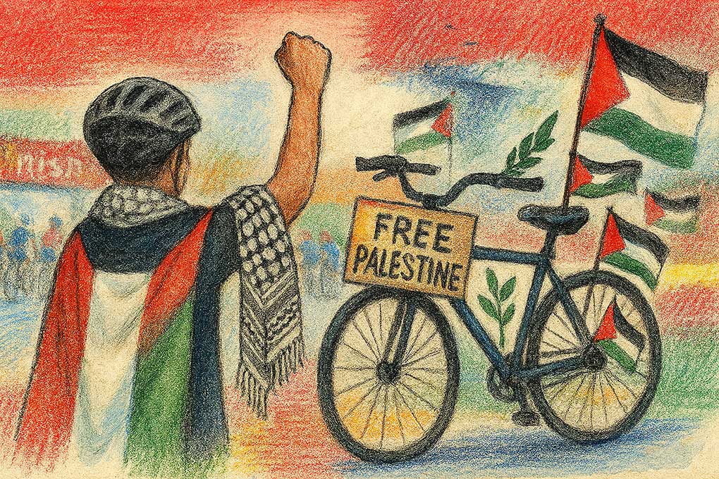 Solidaridad con el Pueblo Palestino: Cuando la Vuelta Ciclista se Convirtió en Territorio de Resistencia