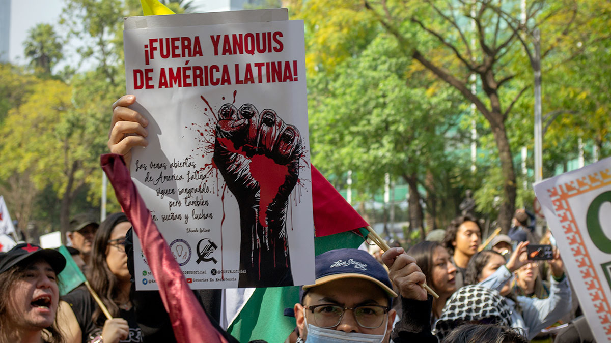 Movilización antiimperialista en Ciudad de México por la soberanía latinoamericana